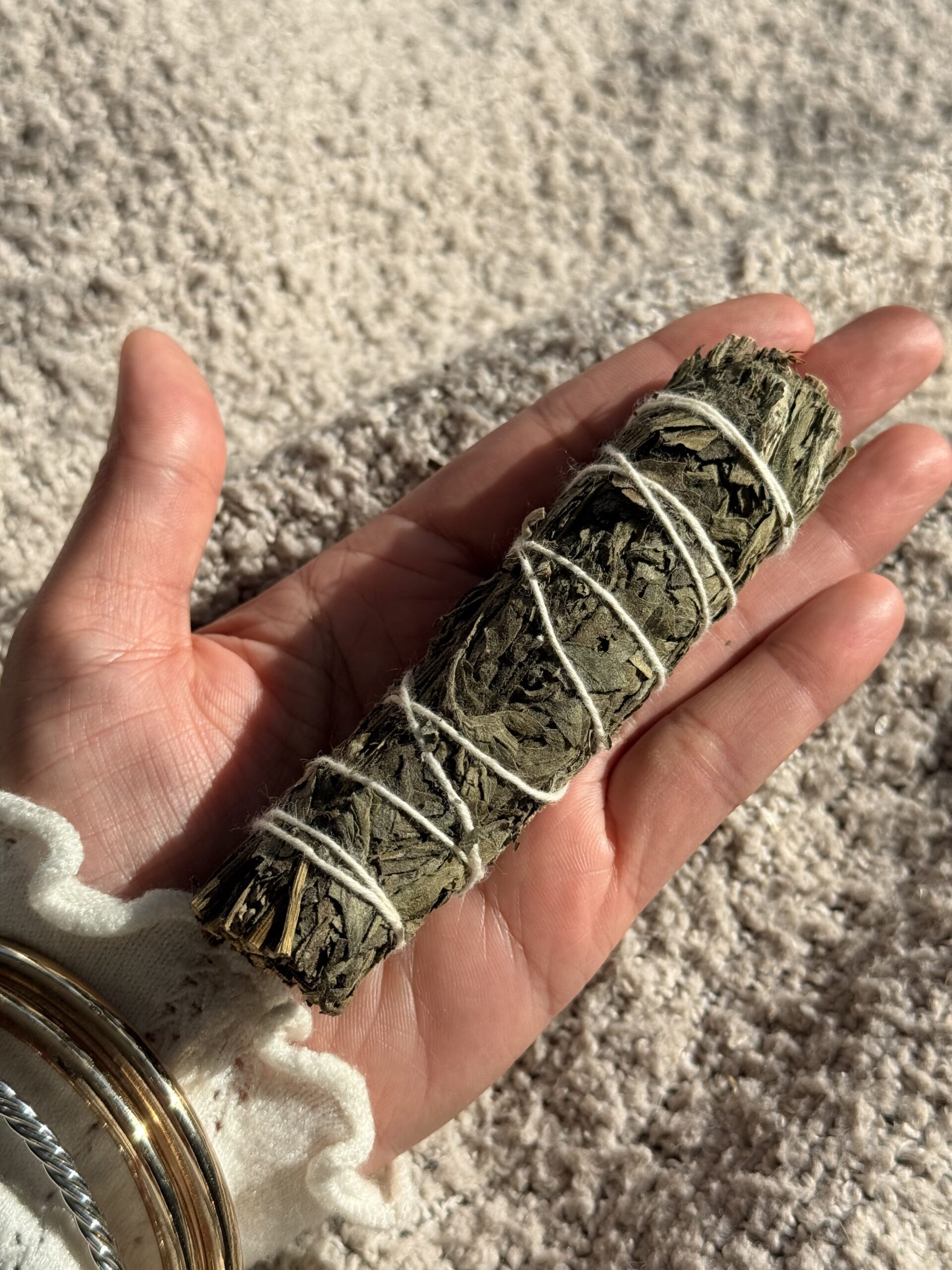 Mugwort Sage Smudge Stick 4" - Image 3